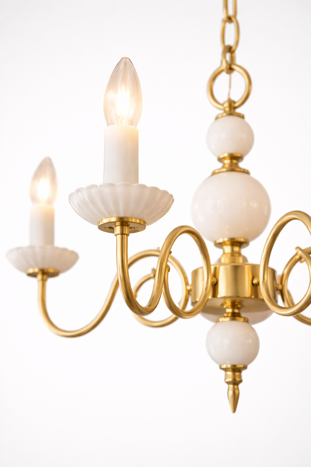 Lustre suspension vintage à perles