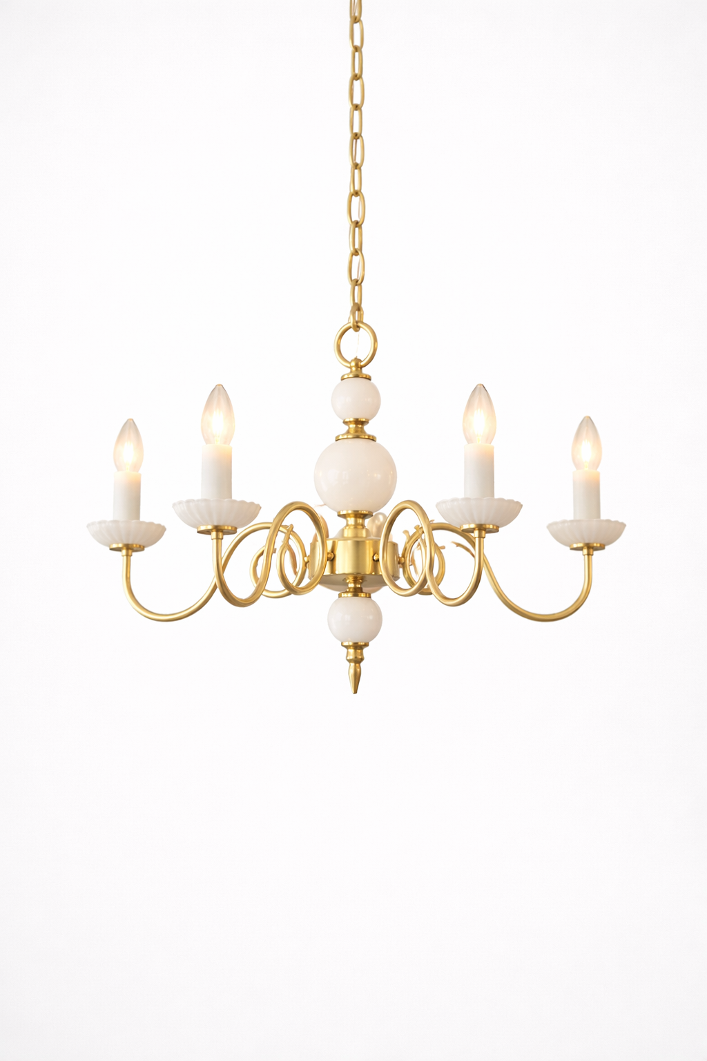 Lustre suspension vintage à perles