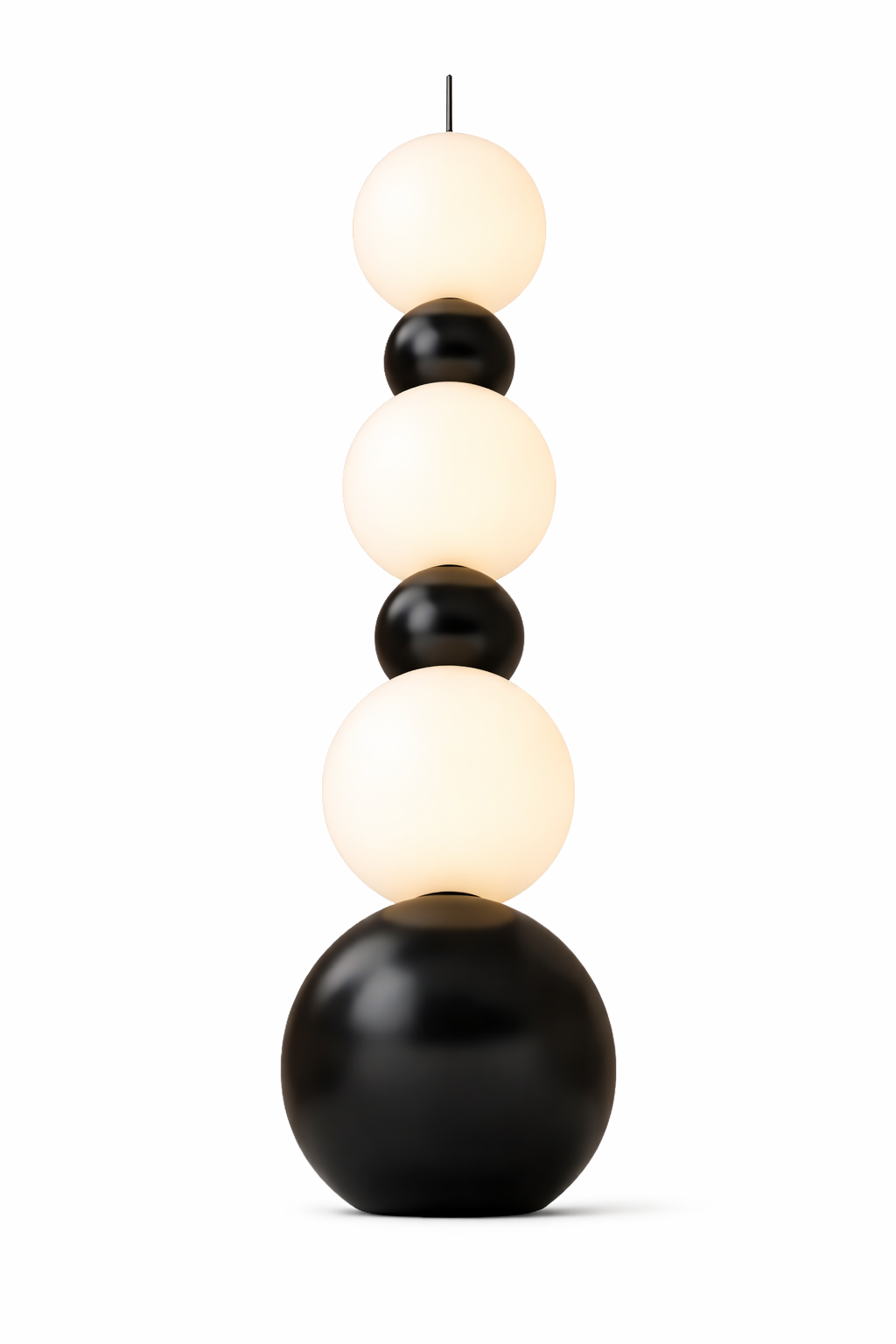 Lampadaire LED décoratif à boules en verre