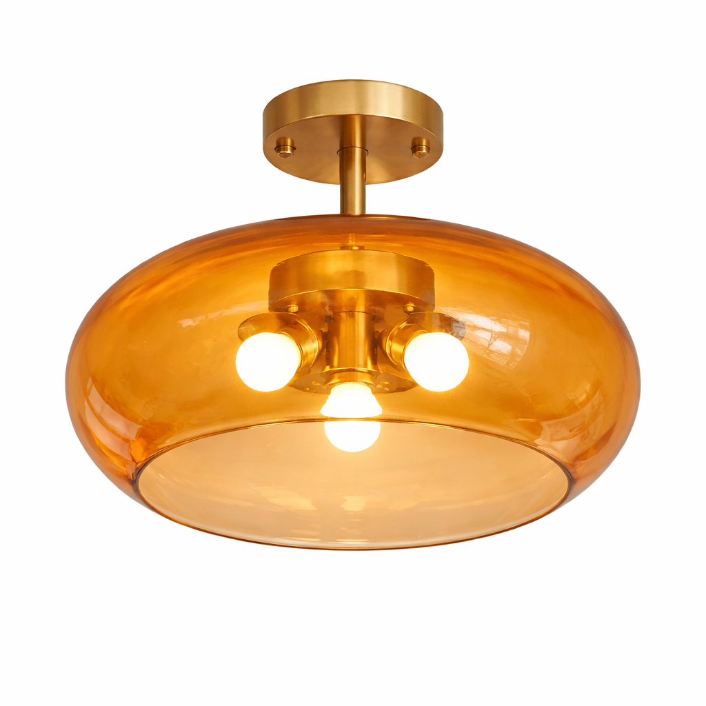 Suspension LED en verre pour intérieur