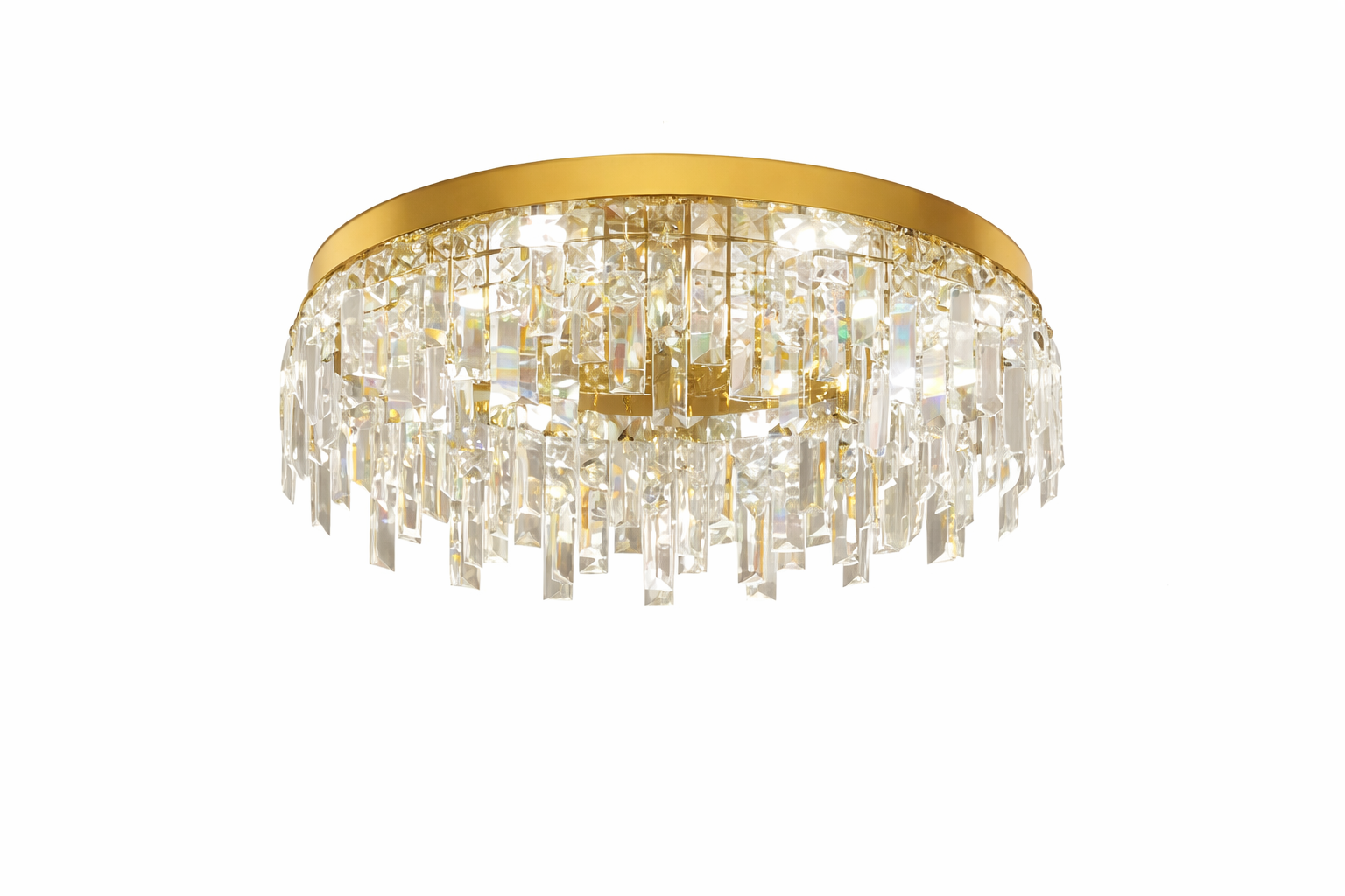 Plafonnier LED Cristal Doré