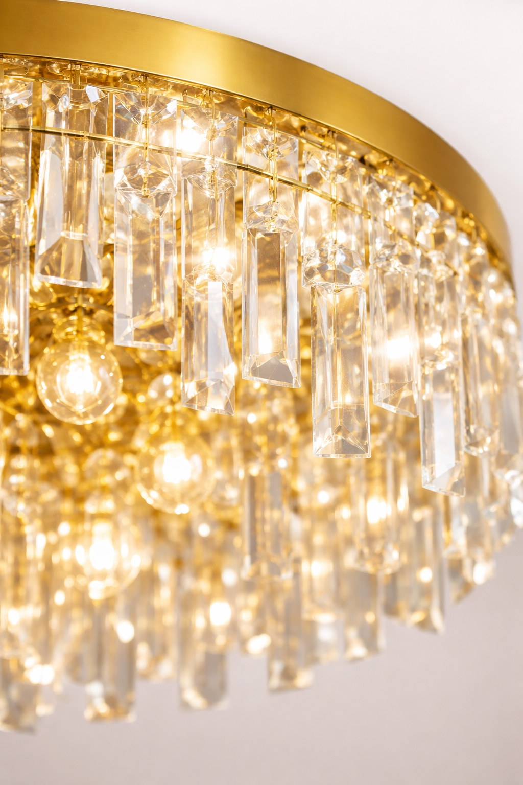 Plafonnier LED Cristal Doré