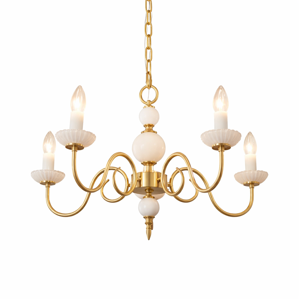 Lustre suspension vintage à perles